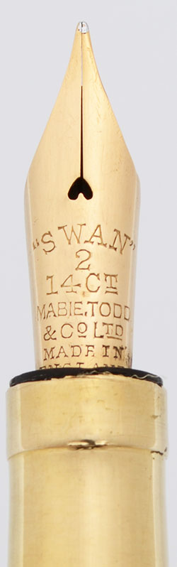 Mabie Todd (USA) Swan Gold Filled Overlay Fountain Pen - Full Size